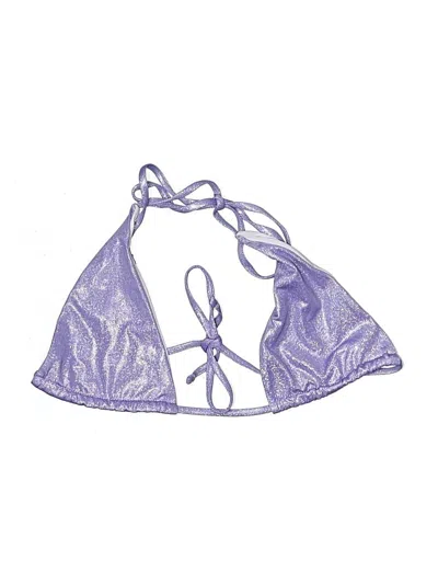 Pre-owned Unbranded Swimsuit Top Purple Paisley Pattern Swimwear