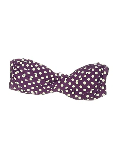 Pre-owned Unbranded Swimsuit Top Purple Polka Dots Pattern Swimwear