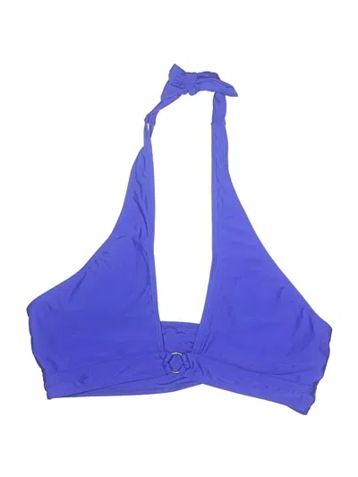 Pre-owned Unbranded Swimsuit Top Purple Solid Pattern Swimwear