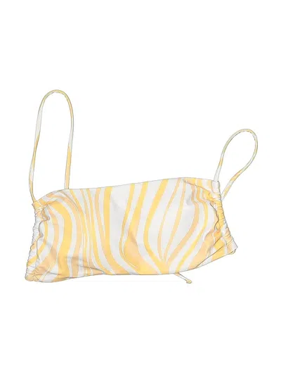 Pre-owned Unbranded Swimsuit Top Purple Stripes Pattern Swimwear