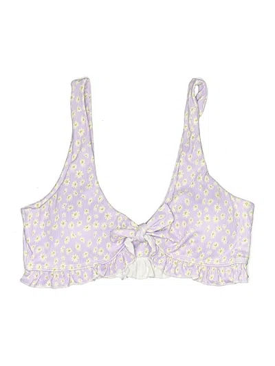 Pre-owned Unbranded Swimsuit Top Purple Swimwear