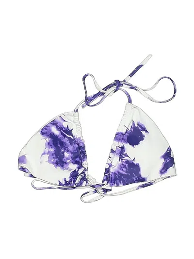 Pre-owned Unbranded Swimsuit Top Purple Tie-dye Pattern Swimwear