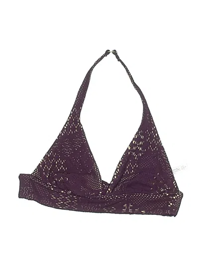 Pre-owned Unbranded Swimsuit Top Purple Tweed Pattern Swimwear