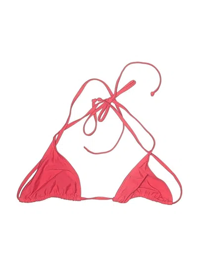 Pre-owned Unbranded Swimsuit Top Red Hearts Pattern Swimwear