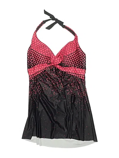 Pre-owned Unbranded Swimsuit Top Red Polka Dots Pattern Swimwear