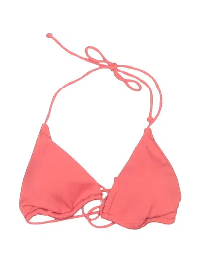 Pre-owned Unbranded Swimsuit Top Red Solid Pattern Swimwear