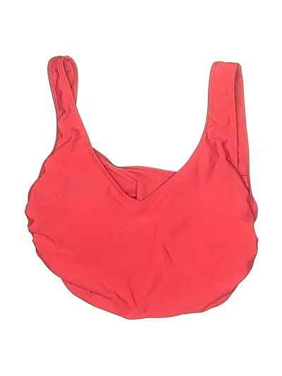 Pre-owned Unbranded Swimsuit Top Red Solid Pattern Swimwear