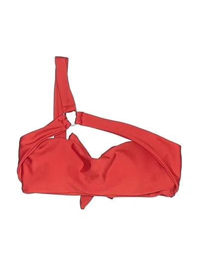 Pre-owned Unbranded Swimsuit Top Red Solid Pattern Swimwear