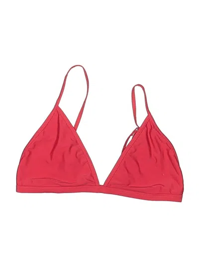 Pre-owned Unbranded Swimsuit Top Red Solid Pattern Swimwear
