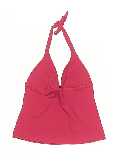 Pre-owned Unbranded Swimsuit Top Red Solid Pattern Swimwear