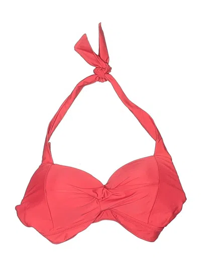 Pre-owned Unbranded Swimsuit Top Red Solid Pattern Swimwear