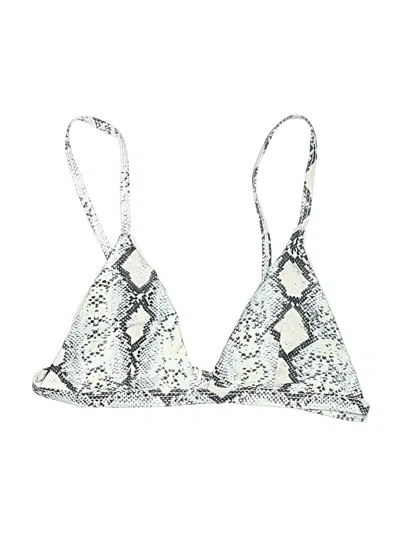 Pre-owned Unbranded Swimsuit Top Silver Swimwear
