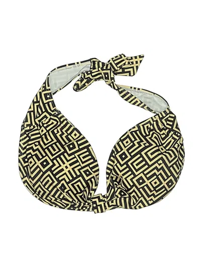 Pre-owned Unbranded Swimsuit Top Tan Print Pattern Swimwear