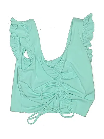 Pre-owned Unbranded Swimsuit Top Teal Swimwear