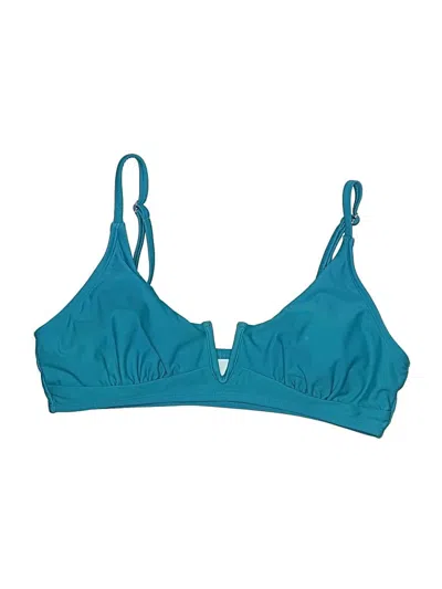 Pre-owned Unbranded Swimsuit Top Teal Swimwear
