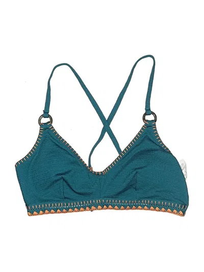 Pre-owned Unbranded Swimsuit Top Teal Swimwear