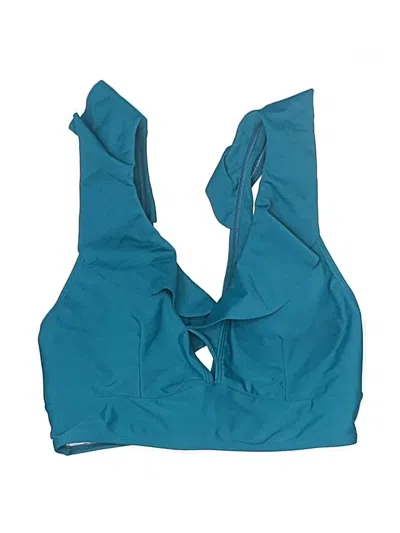 Pre-owned Unbranded Swimsuit Top Teal Swimwear
