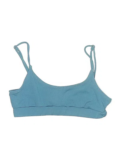 Pre-owned Unbranded Swimsuit Top Teal Swimwear In Blue