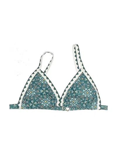 Pre-owned Unbranded Swimsuit Top Teal Swimwear In Blue