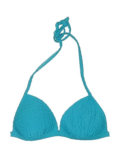 Pre-owned Unbranded Swimsuit Top Teal Swimwear In Blue