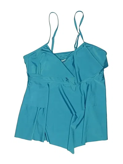 Pre-owned Unbranded Swimsuit Top Teal Swimwear In Blue