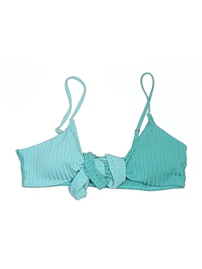Pre-owned Unbranded Swimsuit Top Teal Swimwear In Blue