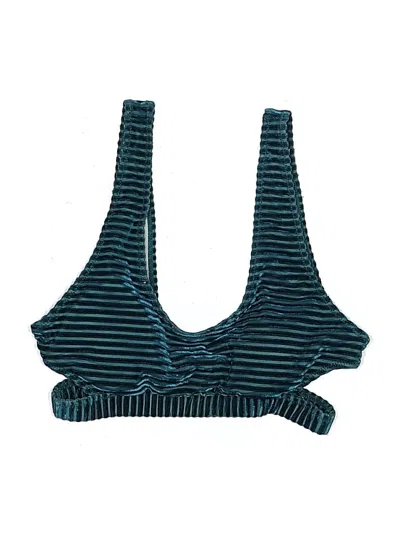 Pre-owned Unbranded Swimsuit Top Teal Swimwear In Blue
