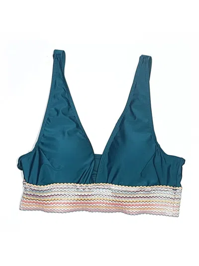 Pre-owned Unbranded Swimsuit Top Teal Swimwear In Blue