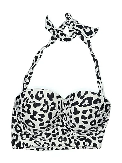 Pre-owned Unbranded Swimsuit Top White Animal Print Pattern Swimwear