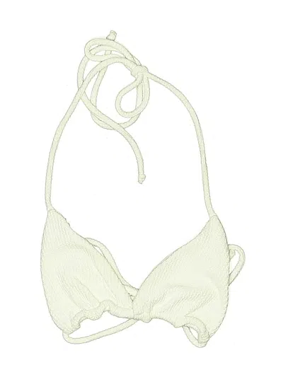 Pre-owned Unbranded Swimsuit Top White Graphic Pattern Swimwear