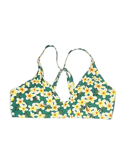 Pre-owned Unbranded Swimsuit Top Yellow Floral Pattern Swimwear
