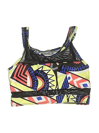 Pre-owned Unbranded Swimsuit Top Yellow Graphic Pattern Swimwear