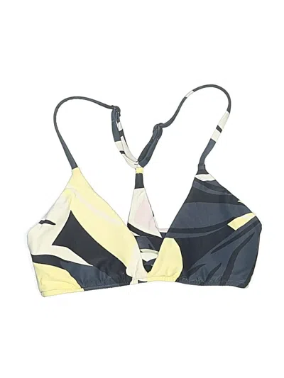 Pre-owned Unbranded Swimsuit Top Yellow Graphic Pattern Swimwear