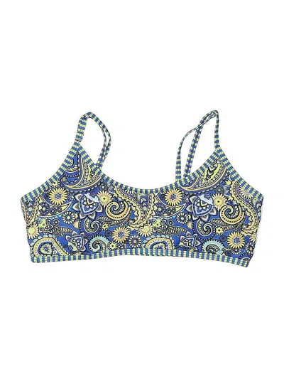 Pre-owned Unbranded Swimsuit Top Yellow Paisley Pattern Swimwear