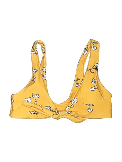 Pre-owned Unbranded Swimsuit Top Yellow Swimwear