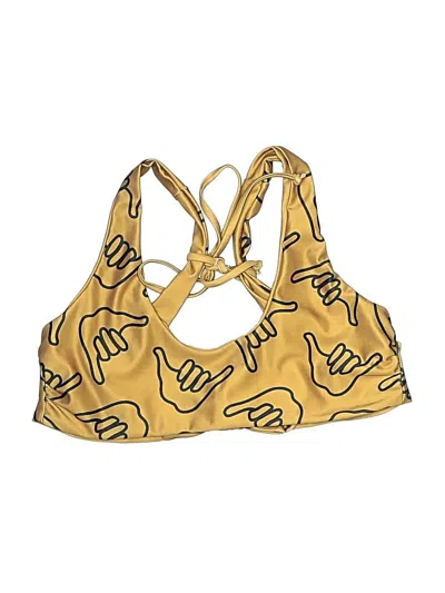Pre-owned Unbranded Swimsuit Top Yellow Swimwear