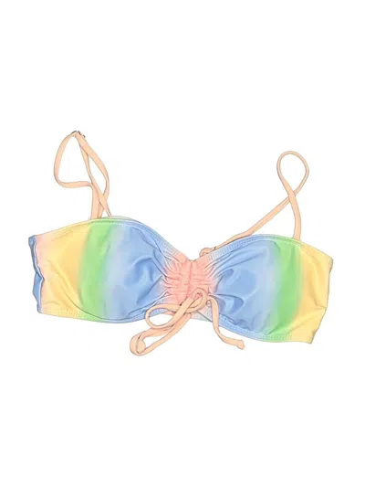 Pre-owned Unbranded Swimsuit Top Yellow Tie-dye Pattern Swimwear