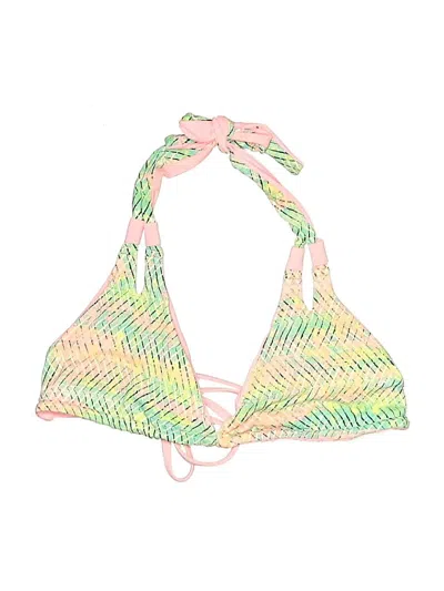 Pre-owned Unbranded Swimsuit Top Yellow Tweed Pattern Swimwear