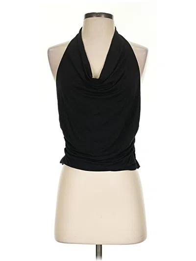 Pre-owned Unbranded Tank Top Black Cowl Neck Tops