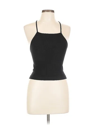 Pre-owned Unbranded Tank Top Black Halter Neckline Tops