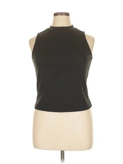 Pre-owned Unbranded Tank Top Black Halter Neckline Tops
