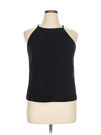 Pre-owned Unbranded Tank Top Black Halter Neckline Tops