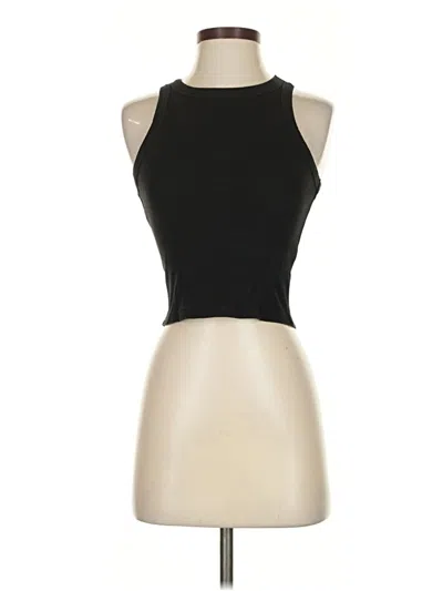 Pre-owned Unbranded Tank Top Black Halter Neckline Tops