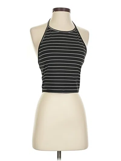 Pre-owned Unbranded Tank Top Black Halter Neckline Tops
