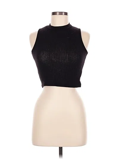 Pre-owned Unbranded Tank Top Black Halter Neckline Tops