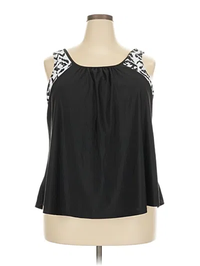 Pre-owned Unbranded Tank Top Black Halter Neckline Tops