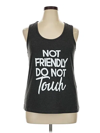 Pre-owned Unbranded Tank Top Black Halter Neckline Tops