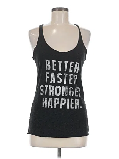 Pre-owned Unbranded Tank Top Black Halter Neckline Tops