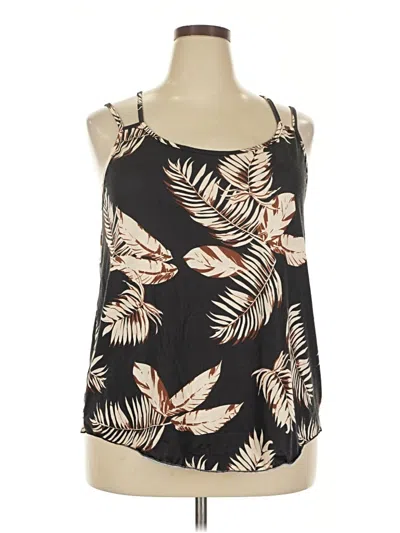 Pre-owned Unbranded Tank Top Black Halter Neckline Tops