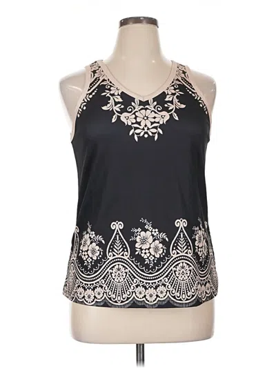 Pre-owned Unbranded Tank Top Black Halter Neckline Tops